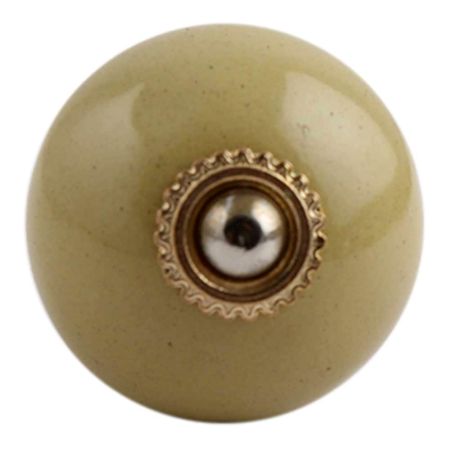Spanish Olive Golden Fitting Ceramic Drawer Knob Online